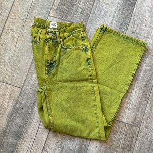 BDG by Urban Outfitters Vintage Acid Wash Yellow/Green Jeans